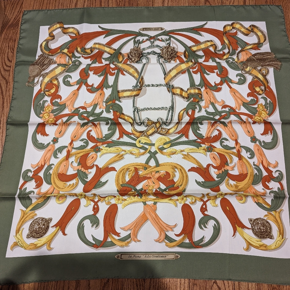 Hermes silk scarf 90